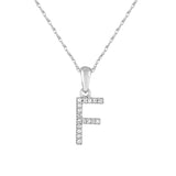 14k Gold & Diamond Initial A-Z Necklace Pendant 16-18" Inches - 0.07 ct. - 0.09 ct.