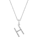 14k Gold & Diamond Initial A-Z Necklace Pendant 16-18" Inches - 0.07 ct. - 0.09 ct.