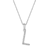 14k Gold & Diamond Initial A-Z Necklace Pendant 16-18" Inches - 0.07 ct. - 0.09 ct.