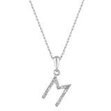 14k Gold & Diamond Initial A-Z Necklace Pendant 16-18" Inches - 0.07 ct. - 0.09 ct.