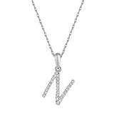 14k Gold & Diamond Initial A-Z Necklace Pendant 16-18" Inches - 0.07 ct. - 0.09 ct.