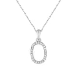 14k Gold & Diamond Initial A-Z Necklace Pendant 16-18" Inches - 0.07 ct. - 0.09 ct.