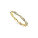 14k Gold & Diamond Twist Ring - 0.17ct