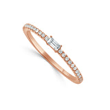 14k Gold & Diamond Baguette Ring - 0.14ct