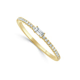 14k Gold & Diamond Baguette Ring - 0.14ct