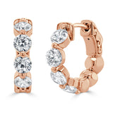 14k Gold & Diamond Hoop Earrings- 1.85 ct.