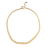 14k Yellow Gold Graduate Beaded Necklace