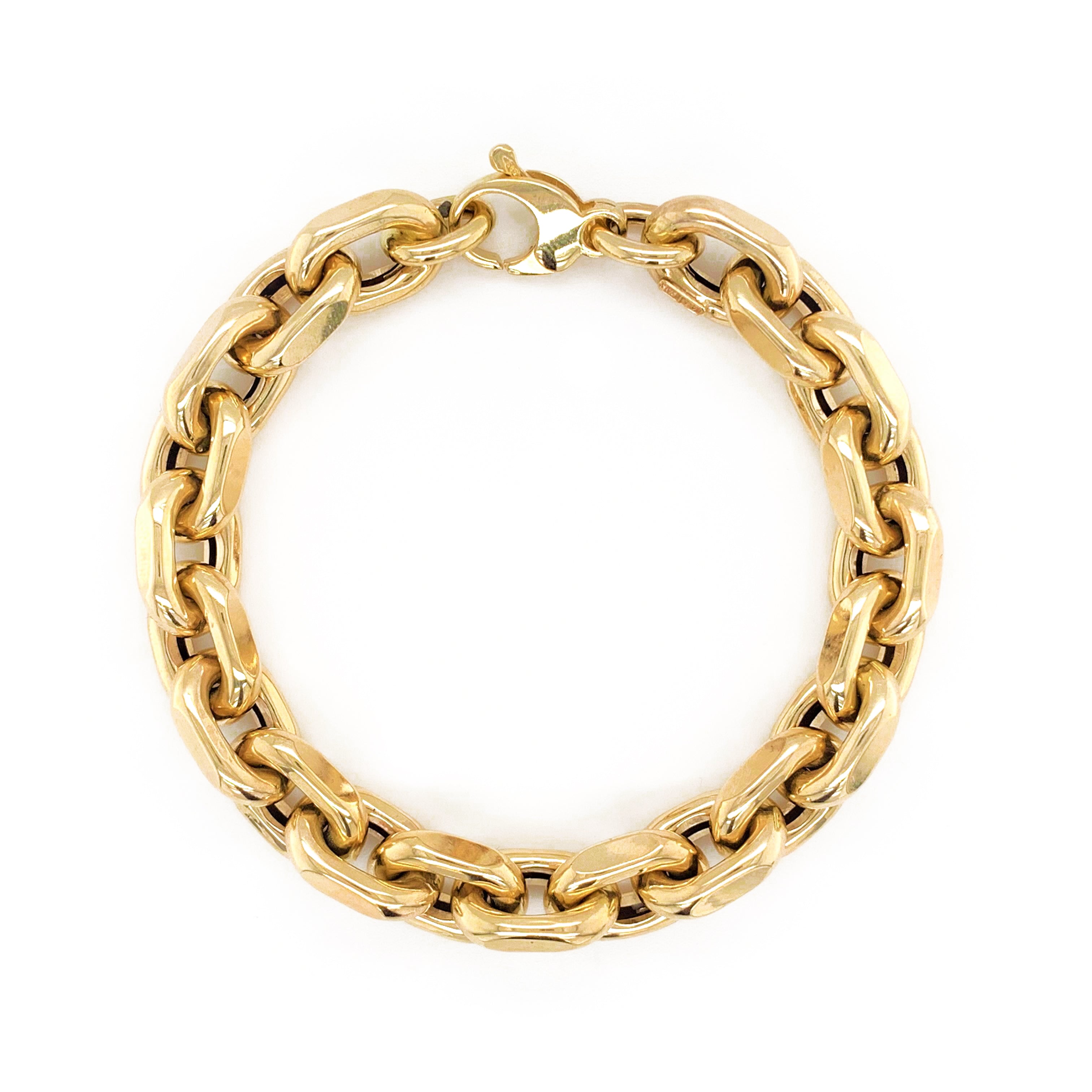 14k Gold Large Link Chain Bracelet