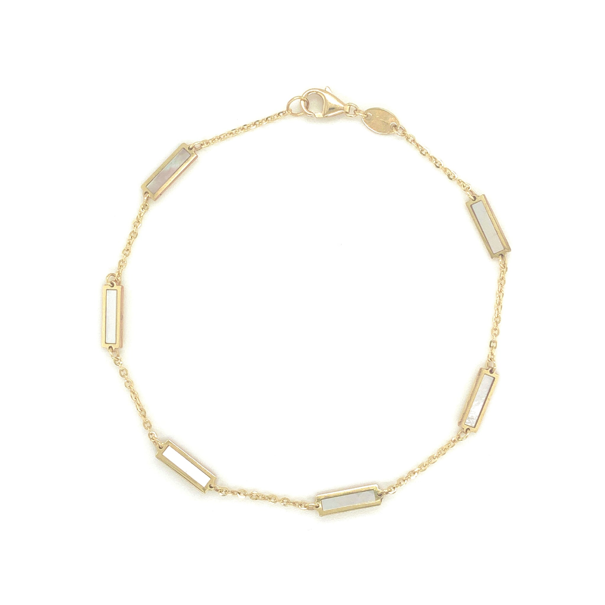 14K Yellow Gold Mum Bracelet