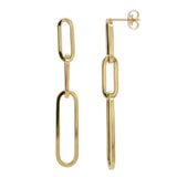 14K Gold Paperclip Drop Earrings