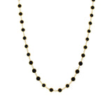 14K Gold Circle Station Necklace