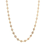 14K Gold Circle Tiffany Pink Station Neckalce