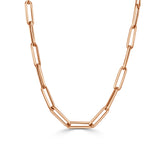 14k Gold Paperclip Link Necklace