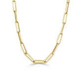 14k Gold Paperclip Link Necklace