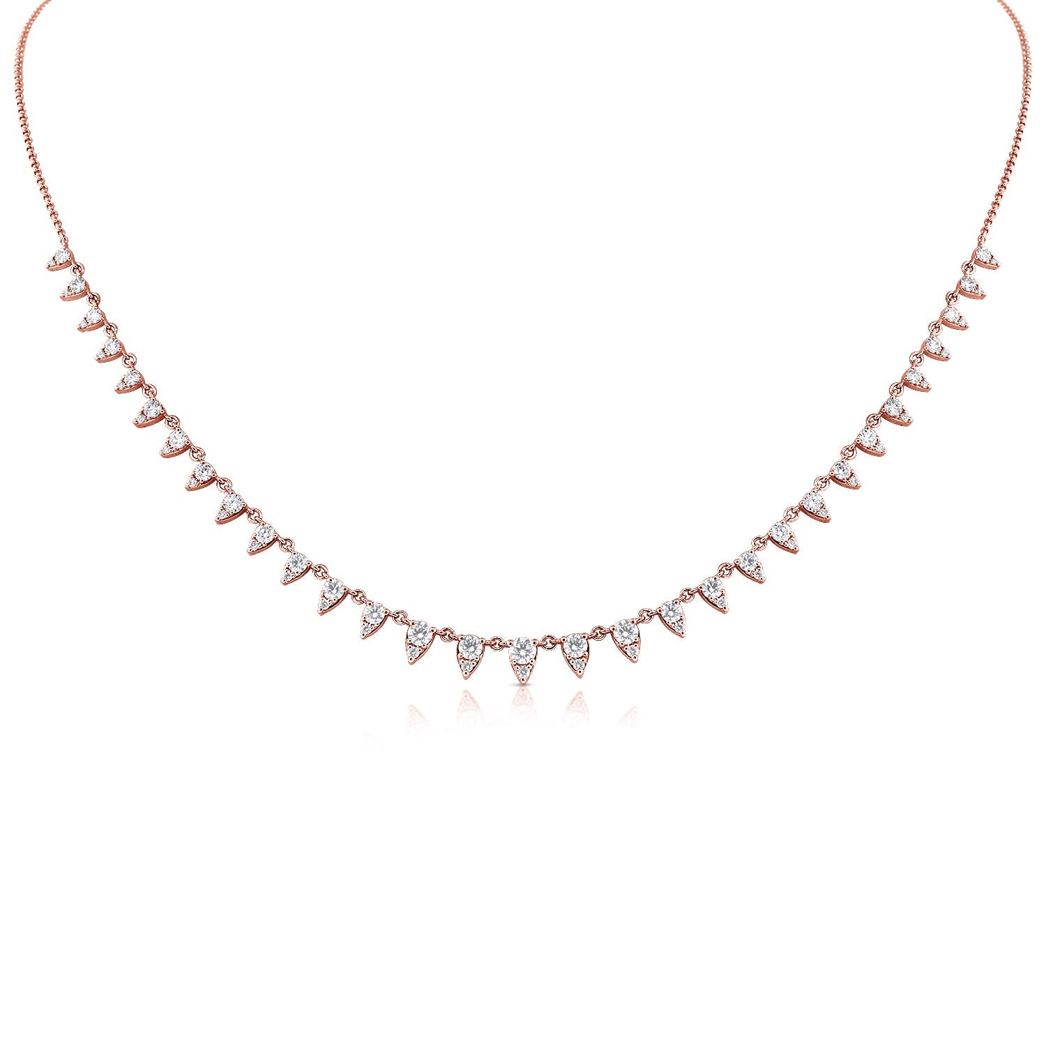 14k Gold & Diamond Dangle Necklace - 2.32ct