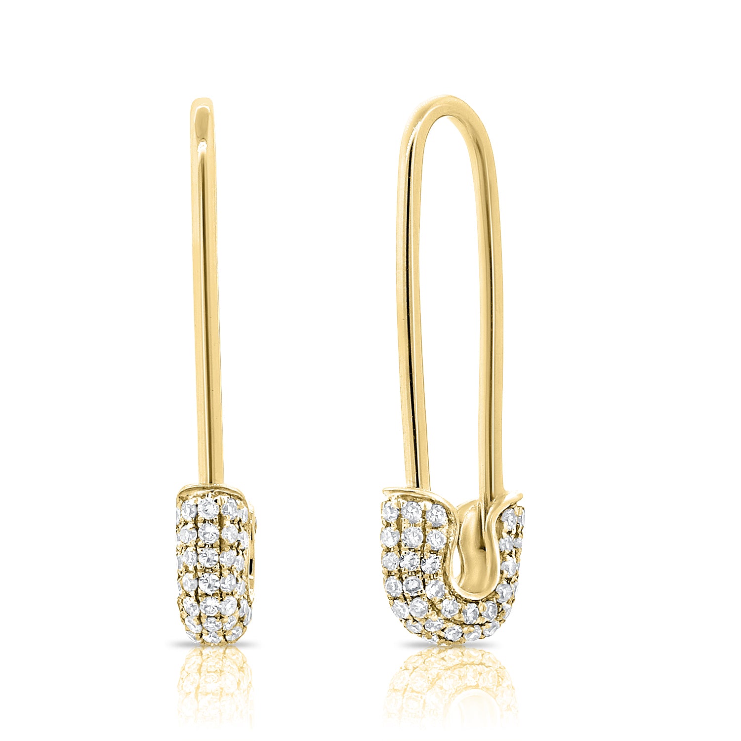 Safety pin earrings on sale diamond