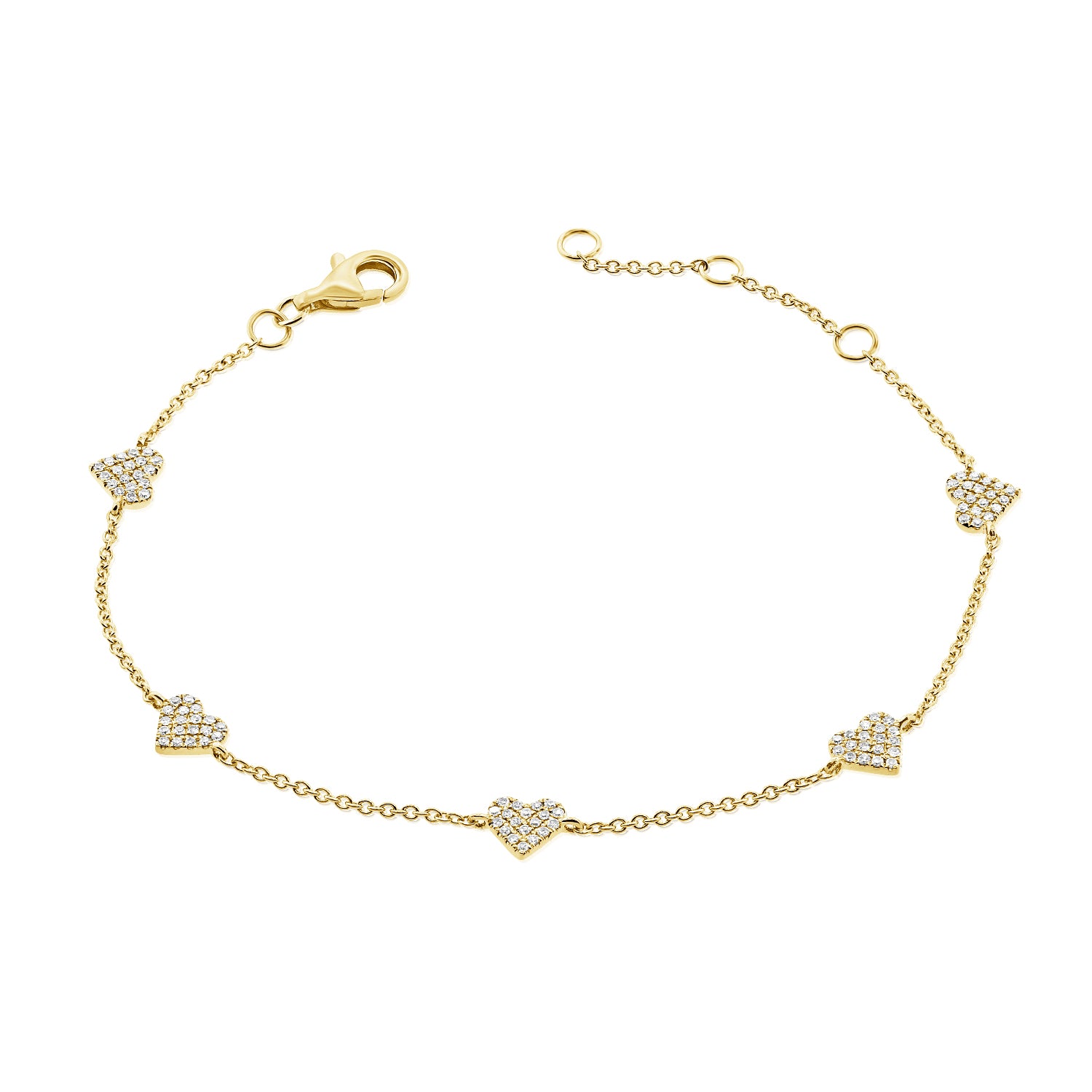 Heart Station Bracelet, 14K Yellow Gold  Gold Jewelry Stores Long Island –  Fortunoff Fine Jewelry