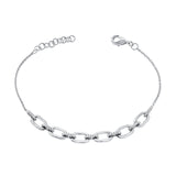 14k Gold & Diamond Link Bracelet- 0.16ct.