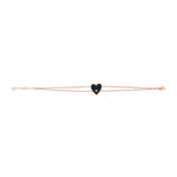 14k Gold & Diamond Heart Bracelet-D0.02