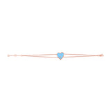 14k Gold & Diamond Heart Bracelet-D0.02