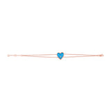 14k Gold & Diamond Heart Bracelet-D0.02