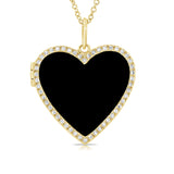 14k Gold & Diamond Heart Necklace Locket- 0.13 ct.