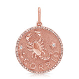 14k Gold & Diamond Zodiac Charm - Scorpio - 0.17ct