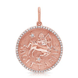 14k Gold & Diamond Zodiac Charm - Sagittarius - 0.17ct