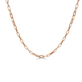 14k Gold Paperclip Link Chain Necklace