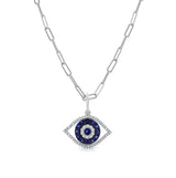 14k Gold & Diamond Evil Eye Charm - 0.18ct