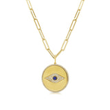 14k Gold & Diamond Evil Eye Charm - 0.28ct