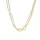 14k Gold Paperclip Link Necklace