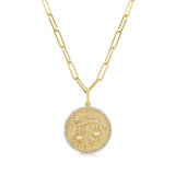 14k Gold & Diamond Zodiac Charm -Libra - 0.21ct