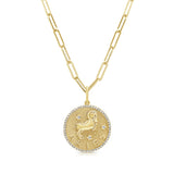 14k Gold & Diamond Zodiac Charm - Aries - 0.19ct