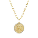 14k Gold & Diamond Zodiac Charm - Gemini - 0.19ct