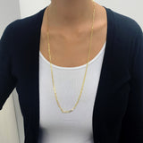 14k Gold Paperclip Link Mask Chain