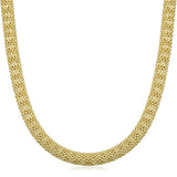 14k Gold Puffed Mesh Necklace