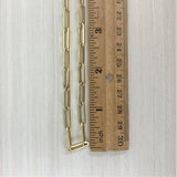 14k Gold Paperclip Link Necklace - Medium