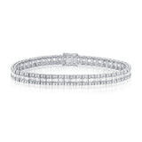 14k Gold & Baguette Diamond Tennis Bracelet - 4.90ct