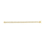 14k Gold & Diamond 3-Row Tennis Brrcelet - 5.24ct