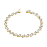 14k Gold & Baguette Diamond Tennis Bracelet - 3.37ct