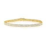 14k Gold & Baguette Diamond Tennis Bracelet- 2.35ct