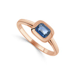 14k Gold & Blue Sapphire Ring 0.65ct