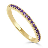 14k Gold & Birthstone Stackable Ring - 0.12ct - 0.30ct