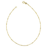 14k Gold Tube Station Anklet