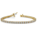 14k Gold & Diamond 4-Prong Tennis Bracelet - 2.00ct-5.00ct