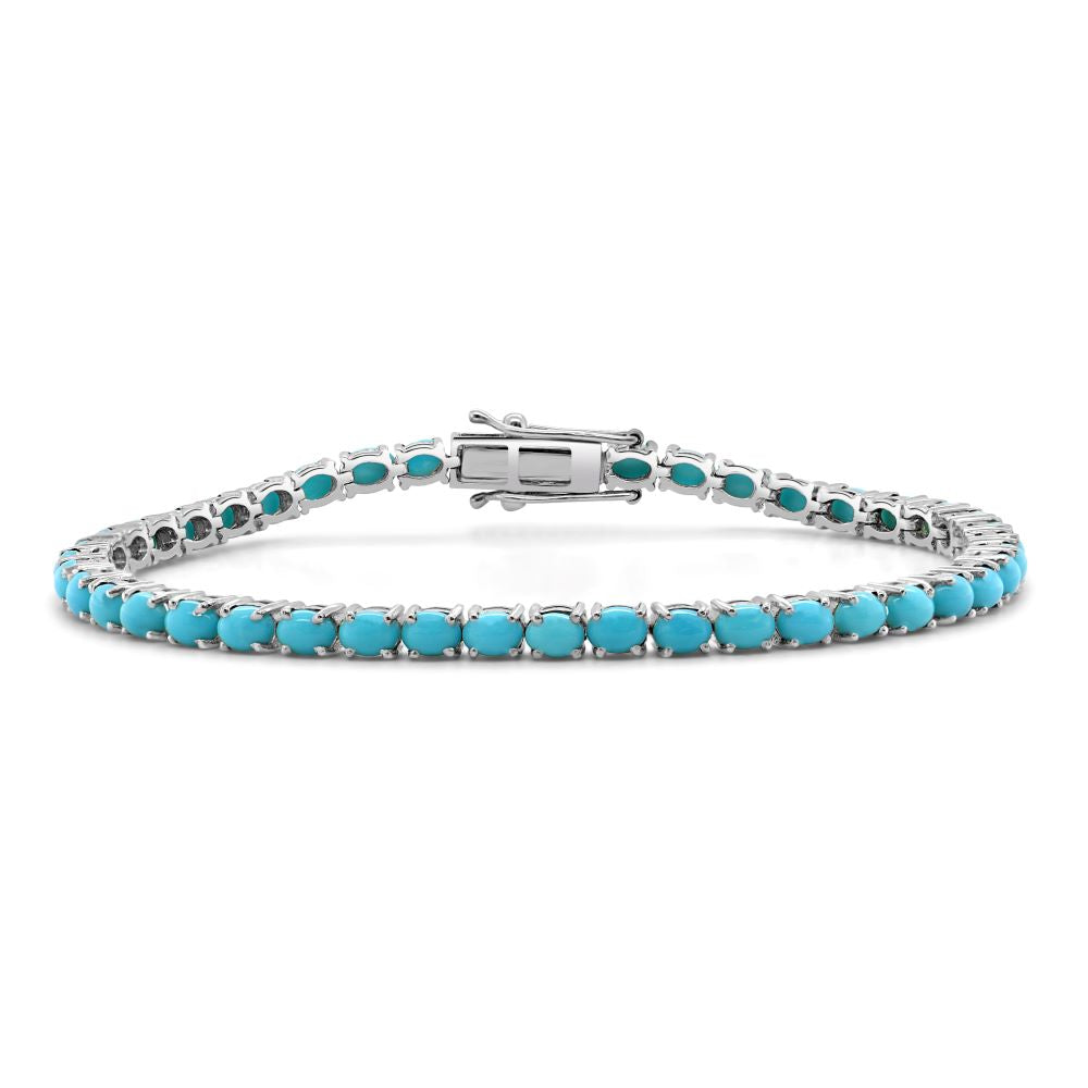 14K Gold & Turquoise Tennis Bracelet – Sabrina Design