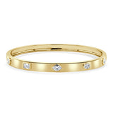 14k Gold & Fancy-Shape Diamond Bangle - 1.90ct