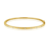 14k Gold & Diamond Bangle - 0.12ct