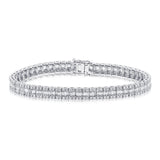 14k Gold & Baguette Diamond Tennis Bracelet - 4.04ct